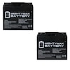 Mighty Max Battery 12V 18AH F2 SLA Replacement Battery for Jump n Carry JNC175 - 2 Pack ML18-12F2MP281